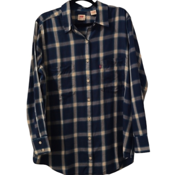 LEVI'S BRAND MEN'S SIGNATURE LONG SLEEVE FRONT BUTTON PLAID SHIRT SIZE LARGE - Picture 2 of 16
